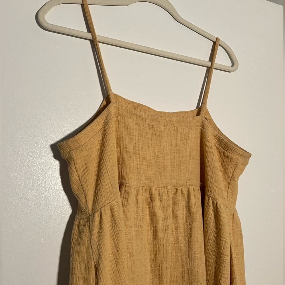 Madewell Gold Yellow Cami Button Sleeveless Dress Sz L - Picture 9 of 9